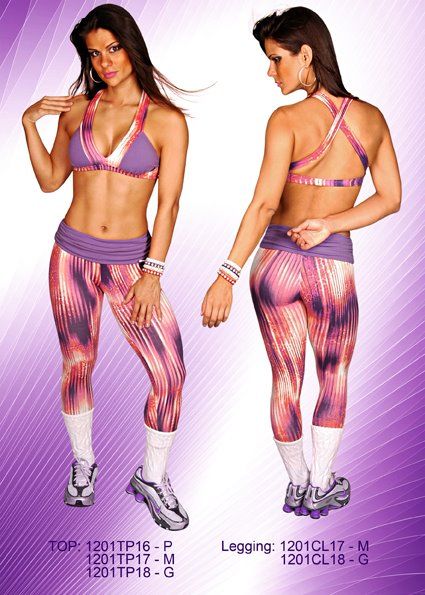 Conjunto Estampado Listas Lilás Tam G